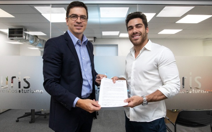 Guilherme Dietze, presidente do Conselho de Turismo da FecomercioSP, ao lado de Gustavo Pires, presidente da SPTuris
