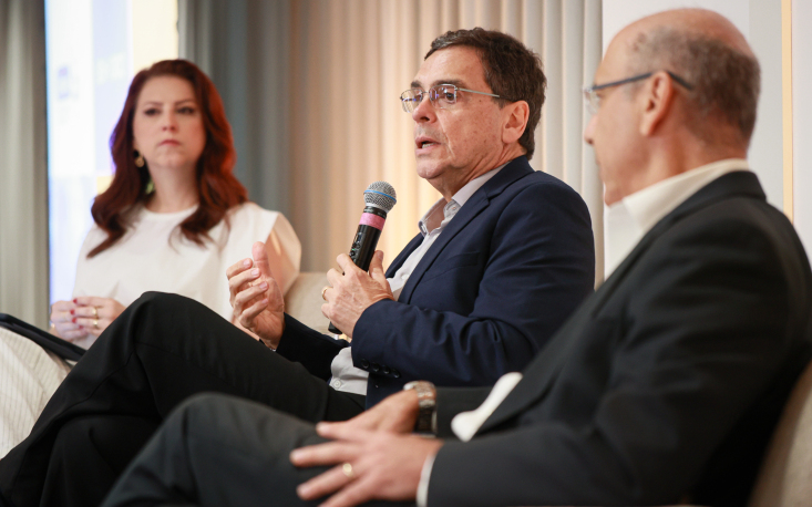 Marcos Mendes, pesquisador no Insper, palestrou sobre a rela&ccedil;&atilde;o entre produtividade e contas p&uacute;blicas (Imagem: Edilson Dias)