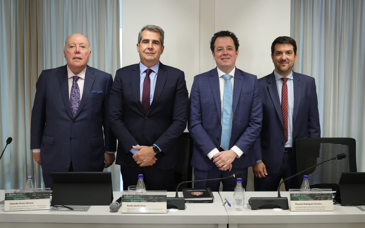 Ricardo Rodrigues Ferreira media o painel sobre a transição tributária e o Acordo Paulista. (Foto: Edilson Dias/FecomercioSP)