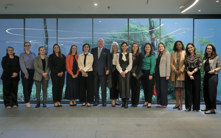 Reuni&atilde;o conjunta entre o Conselho de Assuntos Tribut&aacute;rios da Federa&ccedil;&atilde;o e a associa&ccedil;&atilde;o Mulheres no Tribut&aacute;rio conta com grande presen&ccedil;a feminina. (Foto: Edilson Dias/FecomercioSP)