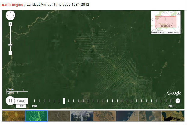 Ferramenta do Google mostra desmatamento da Amazônia em 15 anos Ferramenta do Google mostra desmatamento da Amazônia em 15 anos