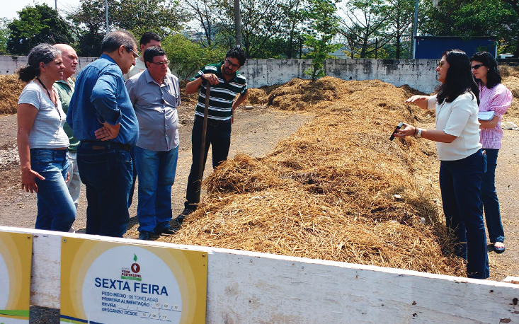 Sincofer visita pátio de compostagem de resíduos orgânicos de feiras livres 