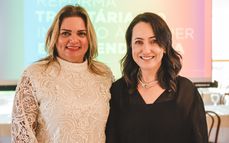 Gisela Lopes, vice-presidente da FecomercioSP, ao lado da deputada federal Rosangela Moro (União-SP)