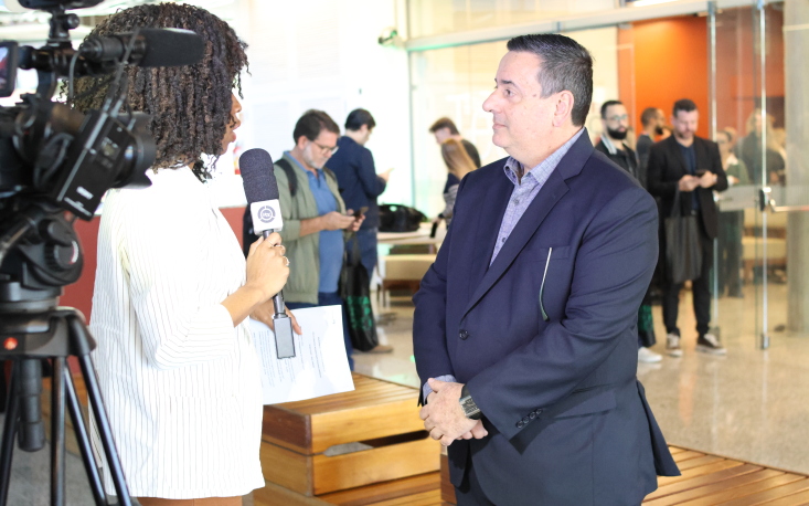 Edison Maltoni, presidente do Sincomercio Jundiaí e Região, em entrevista à TV de Itatiba Edison Maltoni, presidente do Sincomercio Jundiaí e Região, em entrevista à TV de Itatiba