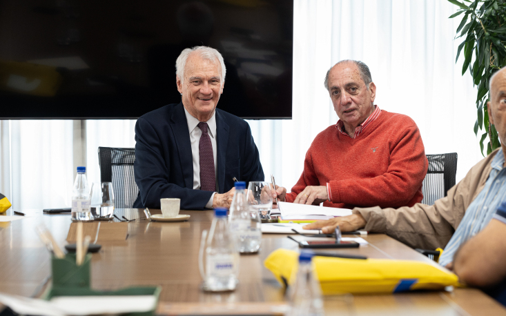Ivo Dall'Acqua Júnior, presidente em exercício da FecomercioSP, ao lado do presidente do Sindicato dos Comerciários de São Paulo, Ricardo Patah / Fotos: Edilson Dias