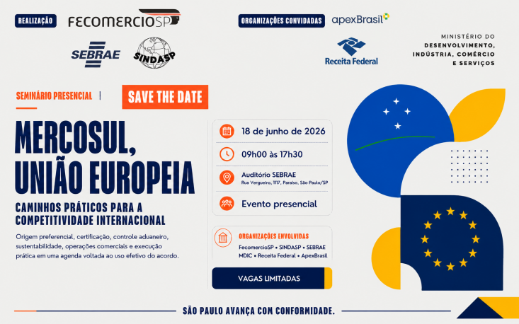 Mercosul&ndash;Uni&atilde;o Europeia: semin&aacute;rio mostra como empresas podem ampliar a competitividade internacional