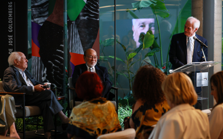 &ldquo;Goldemberg re&uacute;ne uma trajet&oacute;ria marcada pela ci&ecirc;ncia, educa&ccedil;&atilde;o e pelos grandes debates do Brasil, patrim&ocirc;nio que o Not&aacute;veis busca preservar e compartilhar&rdquo;, afirmou Ivo Dall&rsquo;Acqua, presidente da FecomercioSP. (Foto: Edilson Dias)