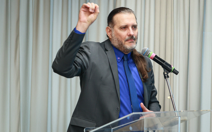 Carlos Burkle, secret&aacute;rio executivo do Comit&ecirc; Gestor da NFS-e, fala sobre os prazos e mudan&ccedil;as no sistema. (Foto: Edilson Dias/FecomercioSP)